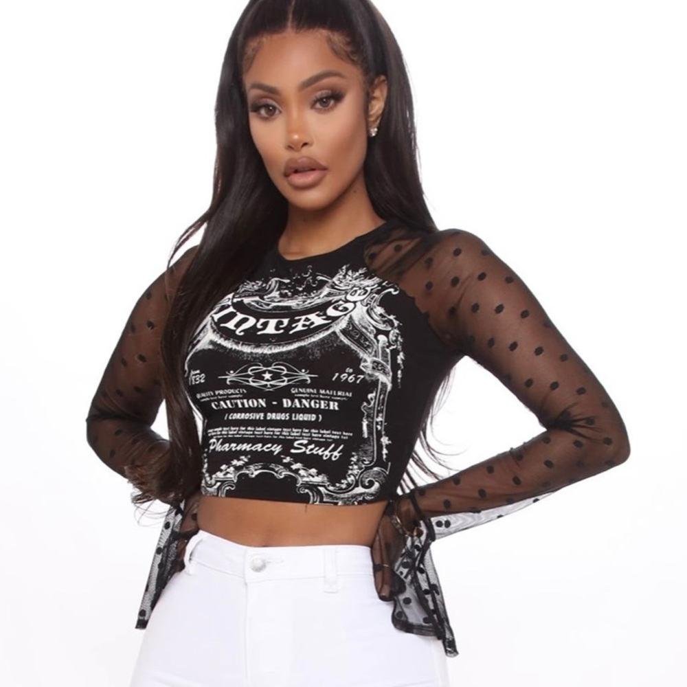 Fashion Nova Bonnie Mesh Top